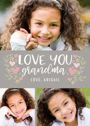 5x7 Greeting Card, Glossy, Blank Envelope with Love For Grandma design