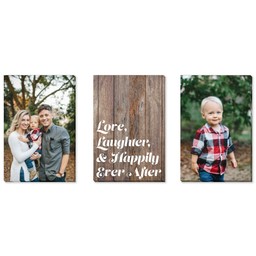 3 Piece Multi-Piece Canvas (24" x 52") with Three Of A Kind: Love, Laughter & Ever After Trio design