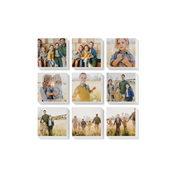 9 Piece Mini Multi-Piece Canvas (19”x 19”) with Fabulous 9 Collection: White Border design