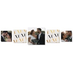 5 Piece Multi-Piece Canvas (16”x 60”) with Picture It Squared: X and O design