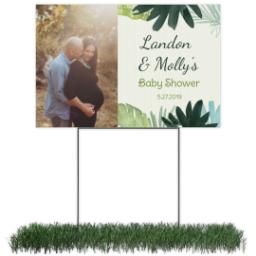 Thumbnail for Photo Lawn Sign 12x18 (with H-Stake) with Baby Shower - Jungle design 1
