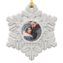 Thumbnail for Resin Snowflake Ornament with Full Photo design 1