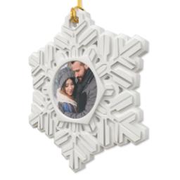 Thumbnail for Resin Snowflake Ornament with Full Photo design 2