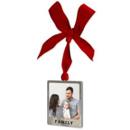 Thumbnail for Metal Frame Ornament - Family with Full Photo design 2