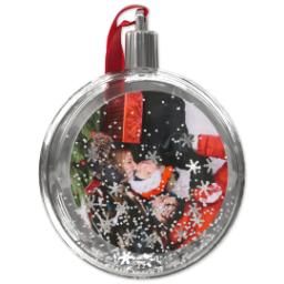 Thumbnail for Snow Globe Ornament with Full Photo design 2