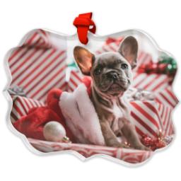 Thumbnail for Scalloped Acrylic Ornament with Full Photo design 2