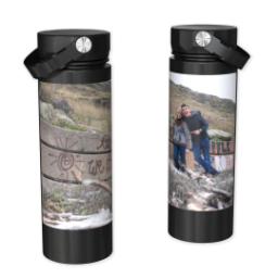 Thumbnail for 22oz Wide Mouth Black Water Bottle with Full Photo design 1