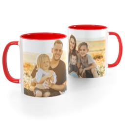 Thumbnail for Red Handle Photo Mug, 11oz with Full Photo design 1