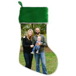 Thumbnail for Christmas Stocking - Green with Full Photo design 1