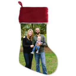 Thumbnail for Christmas Stocking - Red with Full Photo design 1