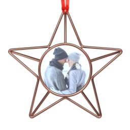 Thumbnail for Copper Wire Star Ornament with Full Photo design 1