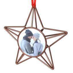 Thumbnail for Copper Wire Star Ornament with Full Photo design 2