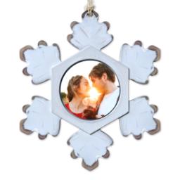 Thumbnail for Rustic Snowflake Ornament with Full Photo design 1