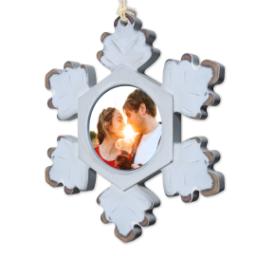 Thumbnail for Rustic Snowflake Ornament with Full Photo design 2