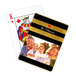 Thumbnail for Photo Playing Cards with Bold Black & Gold Stripes design 1