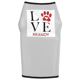 Dog T-Shirt Small with Paw Love design