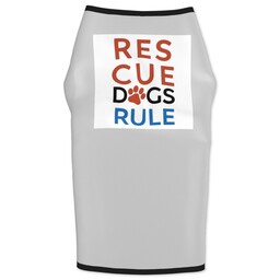 Dog T-Shirt Small with Rescues Rule design