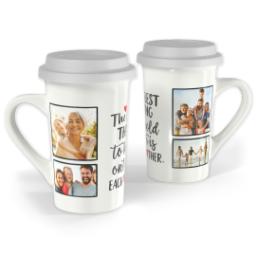 Thumbnail for Premium Grande Photo Mug with Lid, 16oz with Each Other Hearts design 1