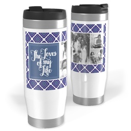 14oz Personalized Travel Tumbler with Family Loves design