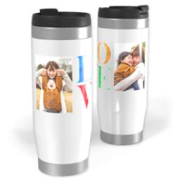 Thumbnail for 14oz Personalized Travel Tumbler with Love Stack Splatter design 1