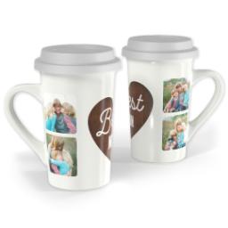 Thumbnail for Premium Grande Photo Mug with Lid, 16oz with Best Mom Heart design 1