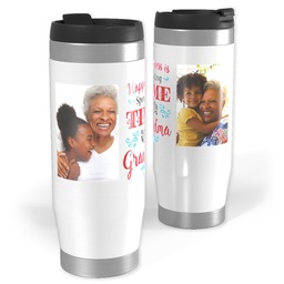 14oz Personalized Travel Tumbler with Grandma Time design