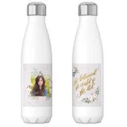 Thumbnail for 17oz Slim Water Bottle with She Believed White design 3