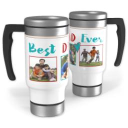 Thumbnail for 14oz Stainless Steel Travel Photo Mug with Best Dad Ever Heart design 1