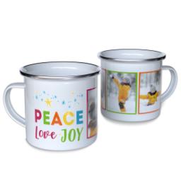 Thumbnail for Personalized Enamel Campfire Mugs with Bright Peace design 1