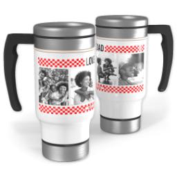 Thumbnail for 14oz Stainless Steel Travel Photo Mug with Dad Checkers Red design 1