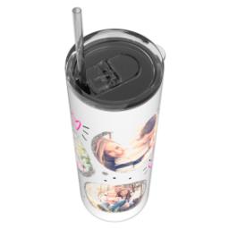 Thumbnail for Personalized Tumbler with Straw with Fun Cirlces design 4