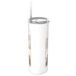 Thumbnail for Personalized Tumbler with Straw with Golden Monogram design 2