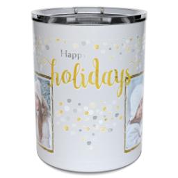 Thumbnail for Personalized Coffee Travel Mugs with Happy Holidays Confetti design 2
