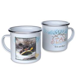 Thumbnail for Personalized Enamel Campfire Mugs with Stay Wild design 1
