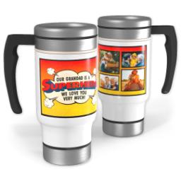 Thumbnail for 14oz Stainless Steel Travel Photo Mug with Superhero Grandad design 1