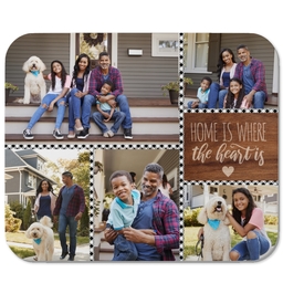 Photo Mouse Pad with Heart and Home design
