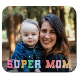 Thumbnail for Picture Mouse Pads with Pastel Super Mom design 1