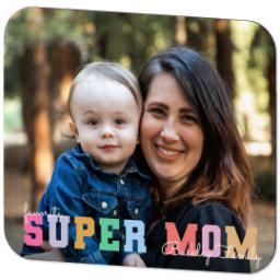Thumbnail for Picture Mouse Pads with Pastel Super Mom design 2