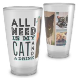 Thumbnail for Personalized Pint Glass with My Cat And Drink design 2