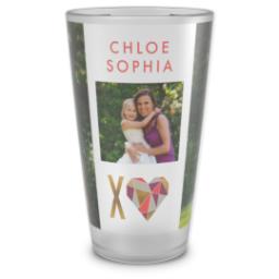 Thumbnail for Personalized Pint Glass with XO design 1