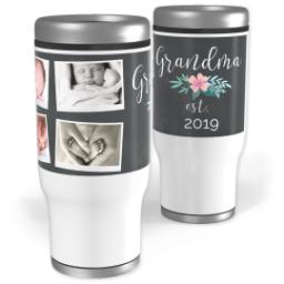 Thumbnail for Stainless Steel Tumbler, 14oz with A Floral For Grandma design 1