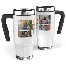 14oz Stainless Steel Travel Photo Mug with Best Dad Ever Collage design