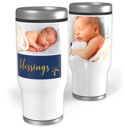 Stainless Steel Tumbler, 14oz with Blessings design