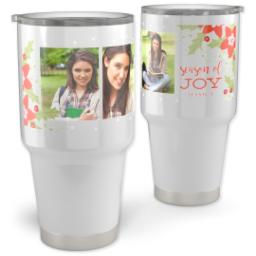 Thumbnail for 30oz Personalized Travel Tumber with Boughs Of Joy design 1