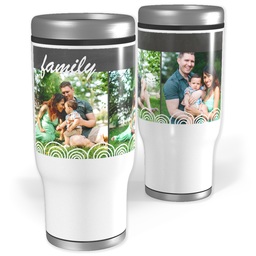 Stainless Steel Tumbler, 14oz with Chalkboard Semi-Circles design