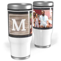 Thumbnail for Stainless Steel Tumbler, 14oz with Chalkboard With Wooden Detail design 1