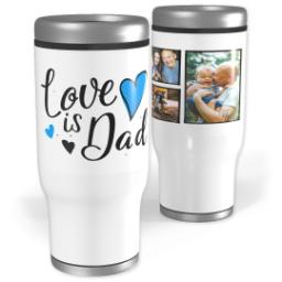 Thumbnail for Stainless Steel Tumbler, 14oz with Dad Hearts design 1