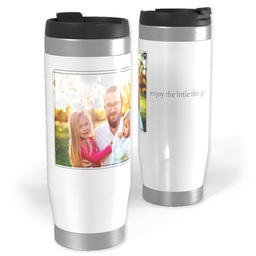 14oz Personalized Travel Tumbler with Enjoy The Little Things design