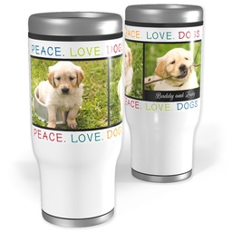 Stainless Steel Tumbler, 14oz with Family design