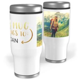 Thumbnail for Stainless Steel Tumbler, 14oz with Gift of Gold design 1